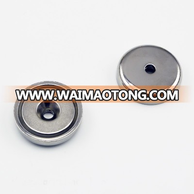 China Strong Pull Force Threaded Flexible Cheap Ndfeb Neodymium Fishing Pot Magnet/Cup Magnet With Countersunk Holes